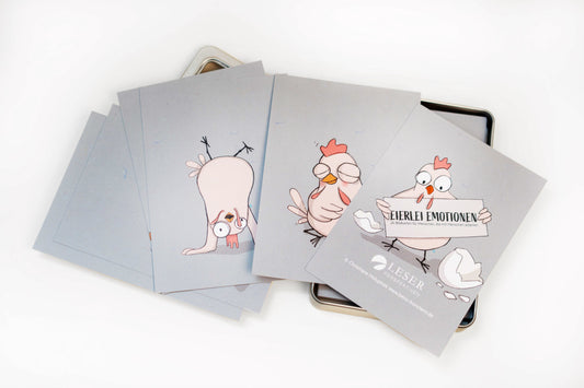 Eierlei Emotionen (DIN A6, Postkartengröße, ohne Substantiv)
